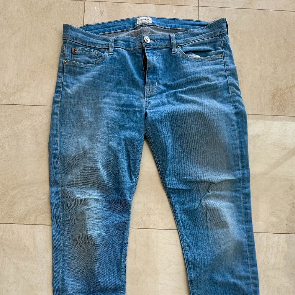 Hudson Harkin Crop Super Cuff Skinny Jeans Size 31 - Picture 1 of 4